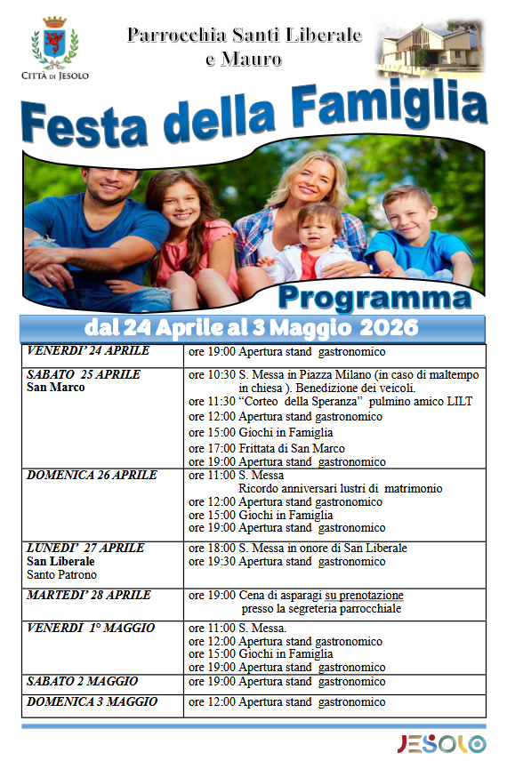 Festa della Famiglia 2026 – Jesolo