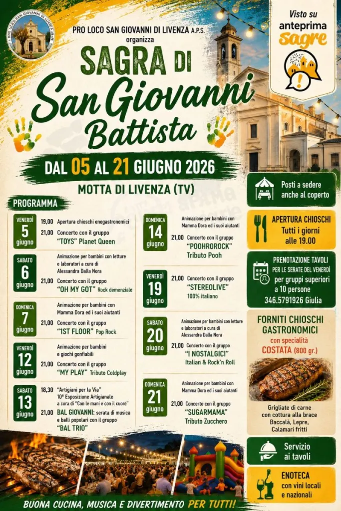 sagra di san giovanni battista a motta di livenza - Sagre Veneto Orientale